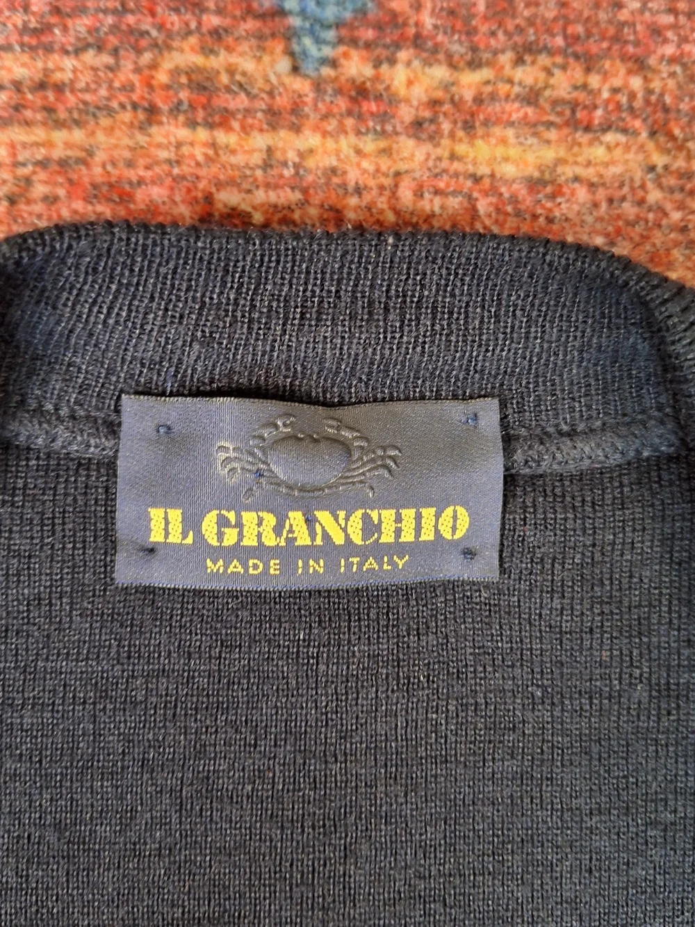 Vintage Il Granchio Italy Wool Blend Knit Cardigan Sweater Men's L/XL